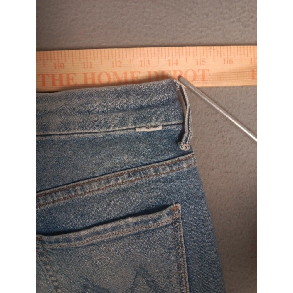MOTHER Denim Shoot To Thrill High Waisted Looker Ankle Fray Jeans Womens Size 28 - Picture 14 of 16